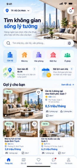 App cho thuê Nhà trọ / Văn phòng / Chung cư